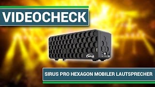 Videocheck  SIRUS PRO Hexagon Mobiler Bluetooth Lautsprecher [upl. by Nadual]