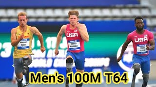 Paris Paralympics 2024 track and field Hunter Woodhall fails to nab podium finish in 100m T64 [upl. by Jobi]