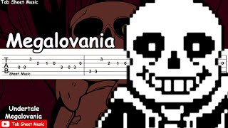 Undertale  Megalovania Guitar Tutorial [upl. by Attelrahc43]