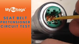 How To Test a Seat Belt Pretensioner Circuit with Diagnostic Trouble Code  MyAirbags [upl. by Verla]