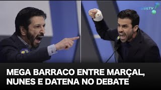 Mega barraco entre Marçal Nunes e Datena no Debate RedeTVUOL pós cadeirada [upl. by Nalaf824]