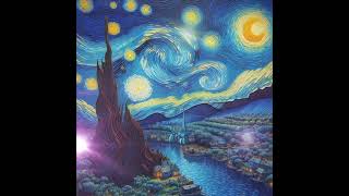 【Art Gallery】🌖Starry starry night AI製作3D立體星夜🌖 Vincent van Gogh [upl. by Kolnick]