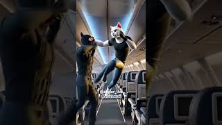 White Cat Stopped the robbers on Plane cat catlovers aicat trading funnycatvideos 😂🤣😂🤣😼🎉 [upl. by Aiyekal]