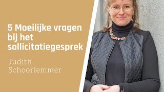 5 Moeilijke vragen bij het sollicitatiegesprek sollicitatiegesprek solliciteren [upl. by Amata876]