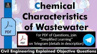 Chemical Characteristics of Wastewater  MCQs of Wastewater Engineering  PDF link in description [upl. by Rotberg]