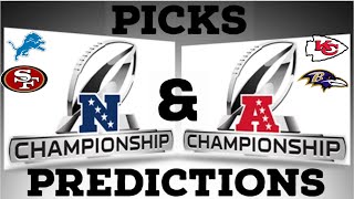 2024 NFL CONFERENCE CHAMPIONSHIP PICKS AND PREDICTIONS [upl. by Franzoni]