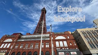 Explored Blackpool tower Eye pleasure beach  4D cinema experience [upl. by Inavoj626]