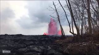 Kīlauea Volcano — Fissure 8 Overflight [upl. by Kantor109]