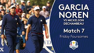 GarciaNoren vs MickelsonDeChambeau  Friday Foursomes  2018 Ryder Cup [upl. by Kwasi]