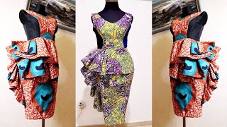 HOW TO MAKE A FLOUNCE PEPLUM DRESS  PENCIL DRESS  PRINCESS DART DRESS  FULLY LINED DRESS [upl. by Arihsat481]