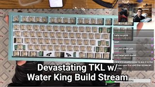 Devastating TKL w Stock Everglide Water King Aqua King switches on FR4 plate Build Stream Vod [upl. by Haizek49]