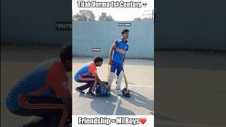 Tilak verma 1st ever international century❤️Sky sportsmanship Moment🥹 shorts cricket [upl. by Rockwood]