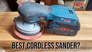 Bosch 18v Random Orbit Sander and Diablo SandNet Review [upl. by Esorylime445]