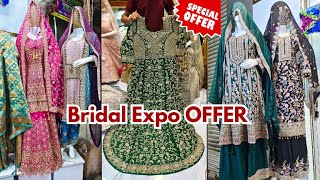 Hyderabad Khada Dupatta Tail Cut Gown Sharara Bridal Expo OFFER YS Textiles Hyderabad [upl. by Thema]