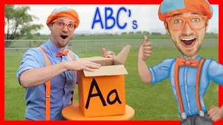 Learn The Alphabet With Blippi  ABC Letter Boxes [upl. by Decrem]