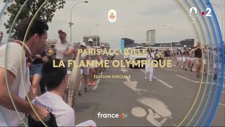 france•2  Générique  Paris accueille la flamme olympique  15 juillet 2024 Paris 2024 [upl. by Aiselad]