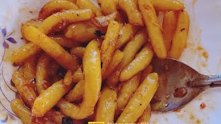 Spicy potato noodles recipe । Potato noodles। [upl. by Enilrac]