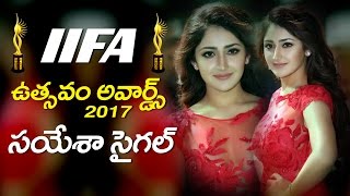 Akhil Heroine Sayesha Saigal Latest Stills At IIFA Utsavam Awards 2017 [upl. by Eimmas]