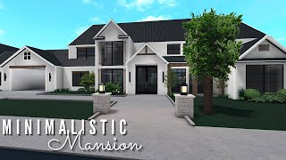 Bloxburg Minimalistic Mansion House Build Roblox Realistic Build [upl. by Arot]