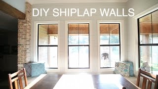 DIY Shiplap Wall  HOW TO [upl. by Yhtomot829]