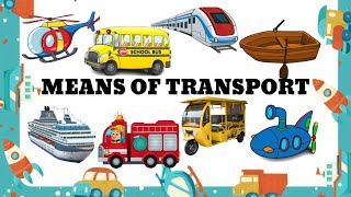 Means of transport  names of transportation in English meansoftransport [upl. by Ylle]