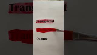 What is Transparent Translucent and Opaque paint [upl. by Bernadette281]