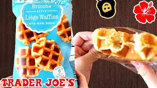 Brioche Style Liege Waffles With Pearl Sugar  Trader Joe’s Product Review [upl. by Maier183]