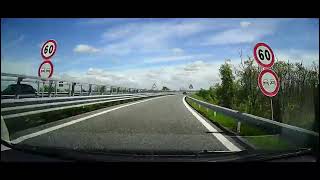 Oviglio Serravalle Designer Outlet Road Car Registrator Video Italy Travel [upl. by Hanshaw]