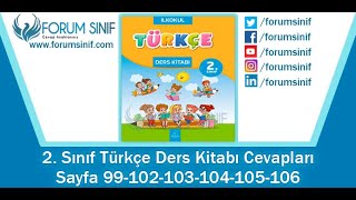 2 Sınıf Türkçe Ders Kitabı 99102103104105106 Sayfa Cevapları Bilim ve Kültür Yayınları [upl. by Aserehc]