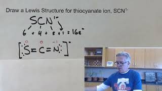 Formal Charge in Lewis Structures 7 Thiocyanate ion AP Chemistry Homework [upl. by Latrena]