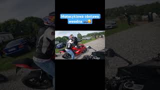 Motocyklowa obstawa weselna 🏍️🥰 motocykl motocyklista ducati motocykle obstawaweselna moto [upl. by Hewett]