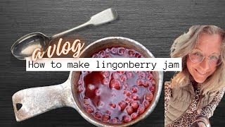 How to make lingonberry jam  A VLOG  Linda Klinton [upl. by Halimak]