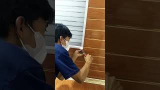 cara potong prostek Lis dekor plafon PVC drop celling plafonpvcminimalis tutorial shorts [upl. by Hertz]