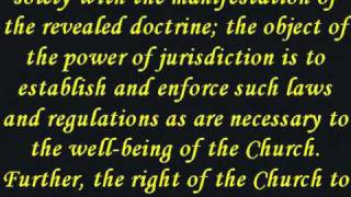 Authority  Infallibility  Jurisdiction  The Catholic Church [upl. by Wein990]