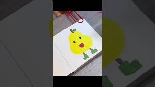 Relax amp Draw Creating a Playful Pear Doodle shorts shortvideo painting cartoon [upl. by Ahsimik]