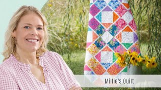 How to Make Millies Quilt  Free Quilting Tutorial [upl. by Latimer]