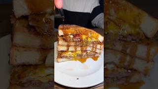 This FRENCH TOAST BURGER from Craftsman Row in Philadelphia is insane 🍞🍔🔥🤤 DEVOURPOWER [upl. by Ahsirhcal]