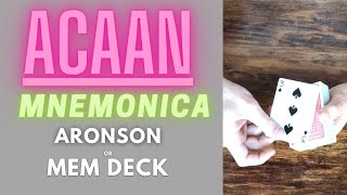 ACAAN for MNEMONICA Stack Aronson or MEM Deck The 2 BEST Methods  Card Trick [upl. by Chancellor598]