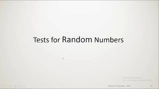 RandomNumber Chi KS Test  System Modeling and Simulation [upl. by Smiley]