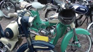 Oude oldtimer brommer bromfiets show in Schoonhoven koningsdag 2014 [upl. by Anabelle]