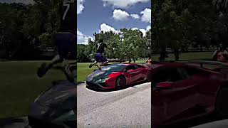 jumping over a car ishowspeed cr7 viralvideo shortvideo [upl. by Lexine94]