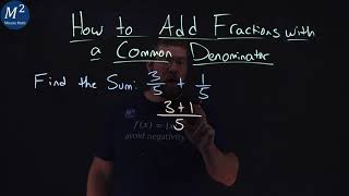 How to Add Fractions with a Common Denominator  3515  Part 1 of 5  Minute Math [upl. by Anirtruc]