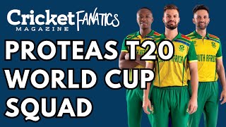 Proteas T20 World Cup Squad [upl. by Malamut]