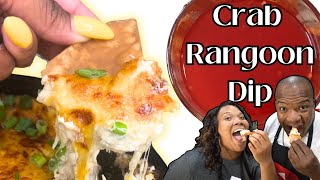 SUPER EASY Crab Rangoon Dip With Crispy Wonton Chips Recipe  Party Apps [upl. by Ariait]