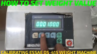 Essae Ds415 Weight Machine Calibration  Essae Digital Scale Weight Setting 150kg [upl. by Yolande]