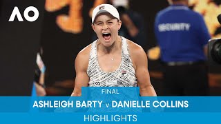 Ashleigh Barty v Danielle Collins Highlights Final  Australian Open 2022 [upl. by Notslah]