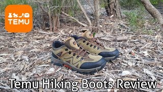 TEMU Hiking Boots Review 40 dollar shoes [upl. by Ainolopa]