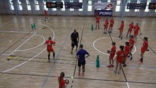 Condition and coordination exercises combined with shots by EHF Lecturer Peter Kovacs [upl. by Evelinn]