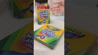 Tutorial mix media pakai crayon dan marker NON TOXIC dari Crayolaid toyspediacrayola marker [upl. by Enrol]