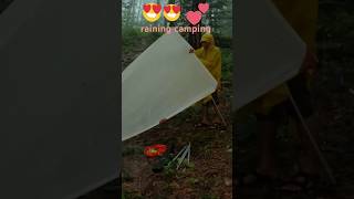 raining camping video  outdoorlife outdoors like campinginbadweather [upl. by Eelarol]